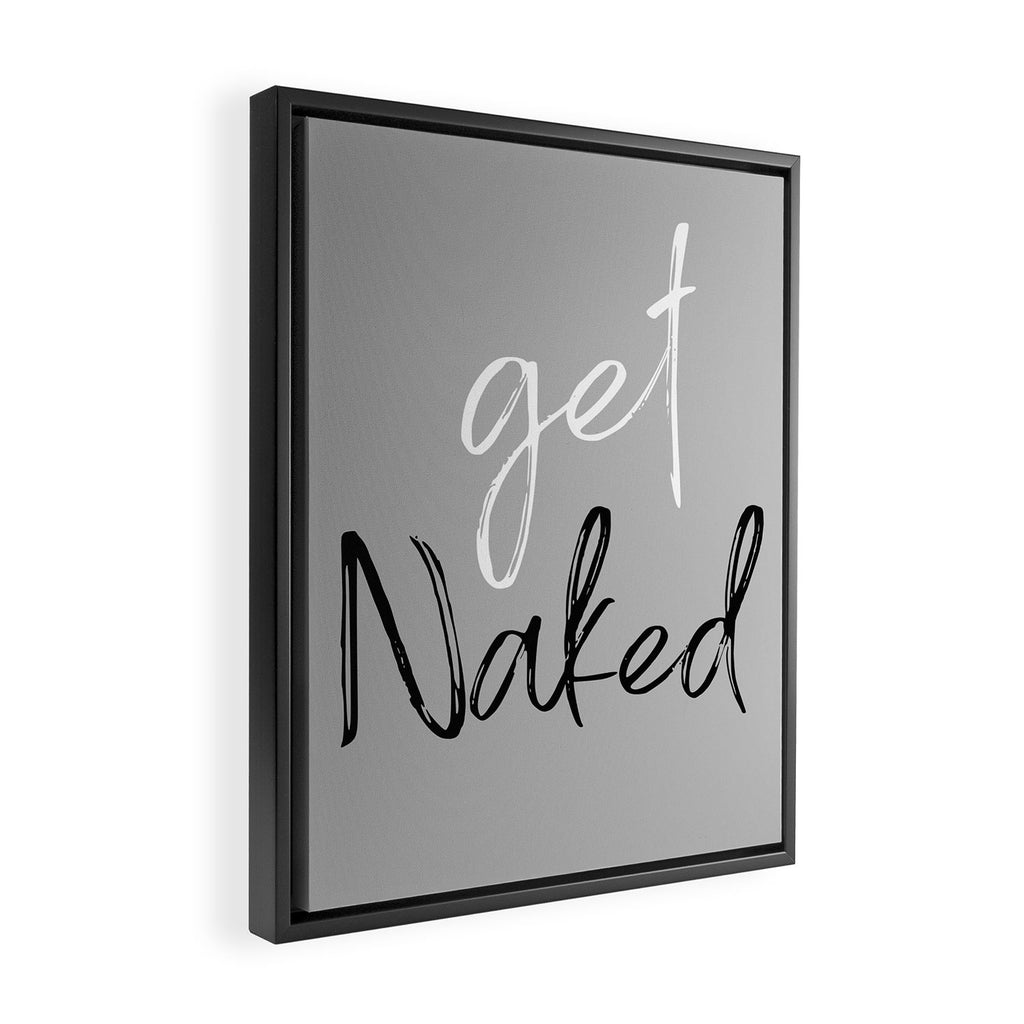 Get Naked Bathroom Decor Prints Framed Canvas Print Gallery Image 2