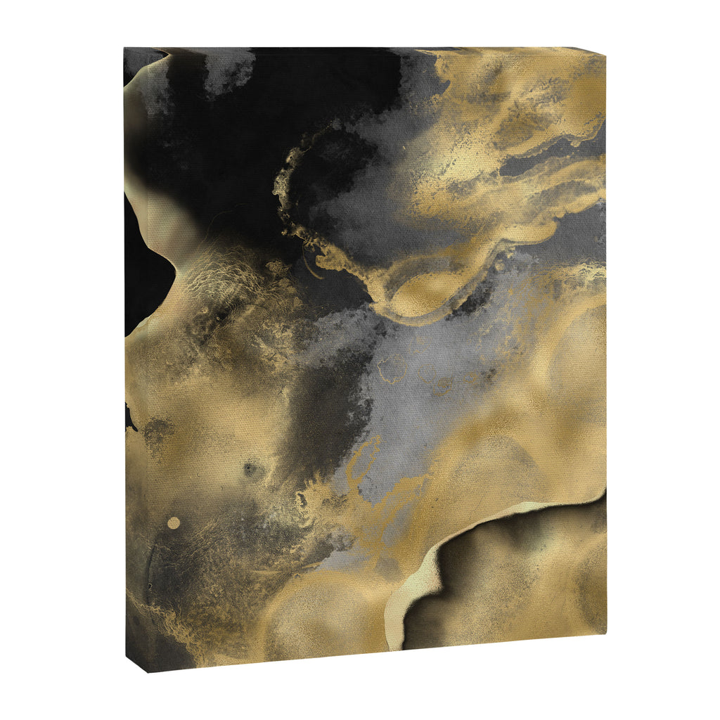 Gold and Black Modern Abstract Art Print Canvas Print Gallery Image 8
