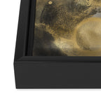 Gold and Black Modern Abstract Art Print Framed Canvas Print Gallery Image 3