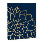 Gold and Navy Flower Canvas Print Gallery Image 8