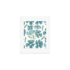 Harleigh Floral Art, Teal and White Art Print Gallery Image 1