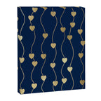 Heart Strings in Navy and Gold Canvas Print Gallery Image 8