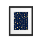 Heart Strings in Navy and Gold Framed Art Print Gallery Image 6