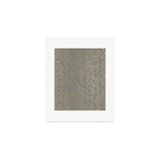 Herringbone, Boho, Mudcloth Pattern, Grey and Gold Art Print Gallery Image 1