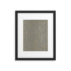 Herringbone, Boho, Mudcloth Pattern, Grey and Gold Framed Art Print Gallery Image 6