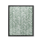 Herringbone, Green, Boho Art Framed Canvas Print Gallery Image 8