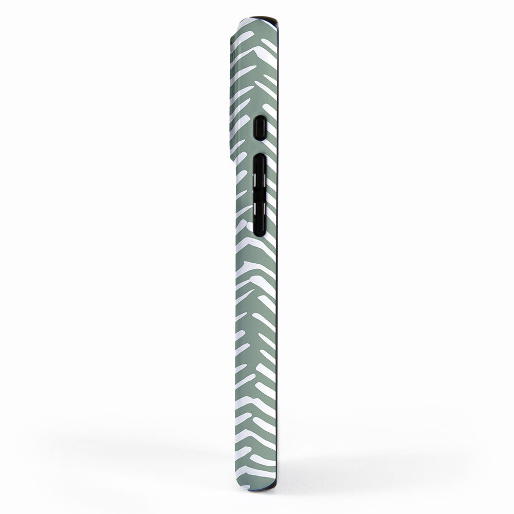 Herringbone, Green, Boho Art iPhone Case Gallery Image 2