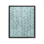 Herringbone, Teal, Boho Art Framed Canvas Print Gallery Image 8