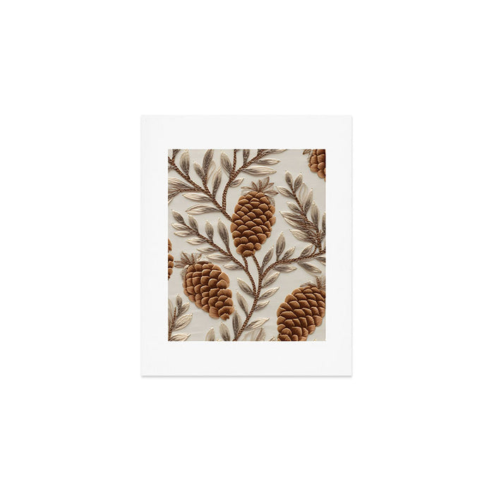 Holiday Decorative Pinecone Art Print Gallery Image 1