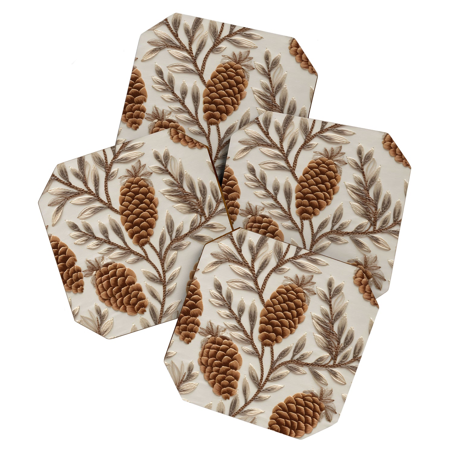 Holiday Decorative Pinecone Coaster Gallery Image 1