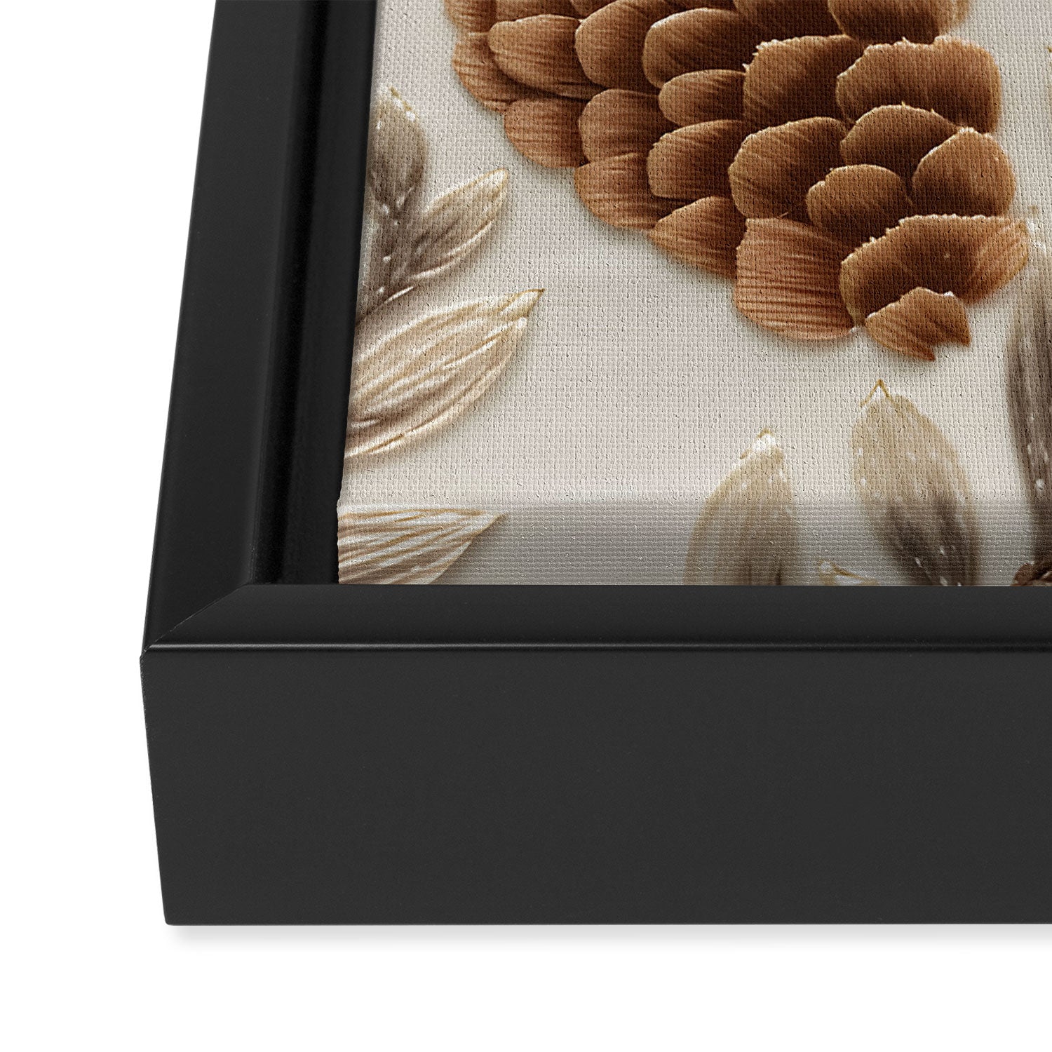 Holiday Decorative Pinecone Framed Canvas Print Gallery Image 3