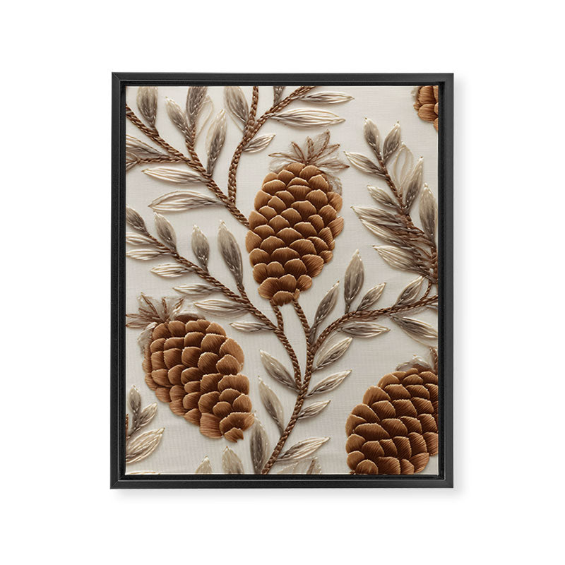 Holiday Decorative Pinecone Framed Canvas Print Gallery Image 8
