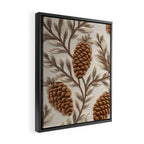 Holiday Decorative Pinecone Framed Canvas Print Gallery Image 2