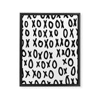 Hugs and Kisses in White and Black Framed Canvas Print Gallery Image 8