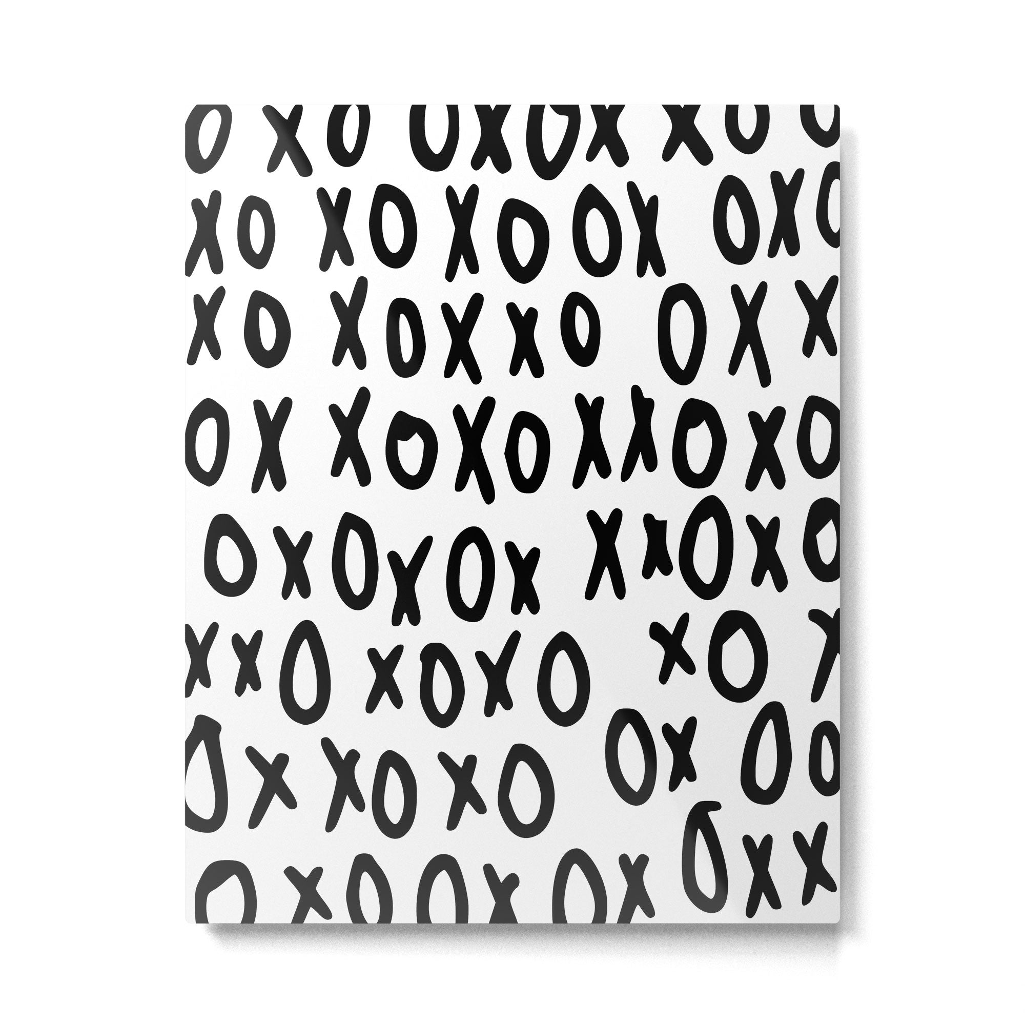 Hugs and Kisses in White and Black Metal Print Gallery Image 6