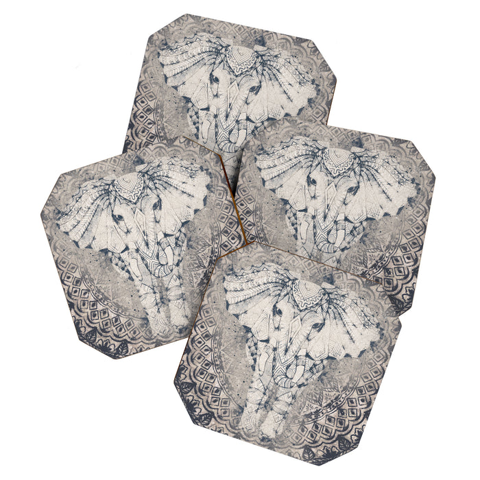 Indian Elephant Mandala Coaster Gallery Image 1
