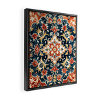 Indigo and Floral Spice Mandala Framed Canvas Print Gallery Image 2
