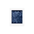 Indigo Blue Shibori Tie Dye, Boho Art Art Print Gallery Image 1