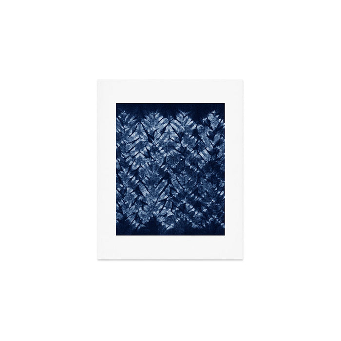 Indigo Blue Shibori Tie Dye, Boho Art Art Print Gallery Image 1