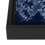 Indigo Blue Shibori Tie Dye, Boho Art Framed Canvas Print Gallery Image 3
