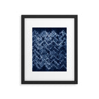 Indigo Blue Shibori Tie Dye, Boho Art Framed Art Print Gallery Image 6