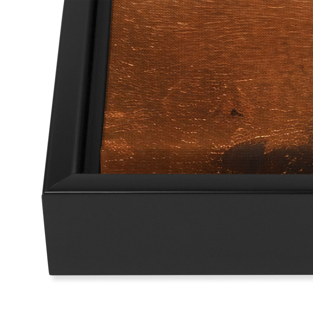 Japandi Art Copper and Black Rust Framed Canvas Print Gallery Image 3