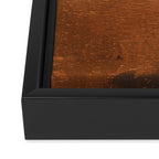 Japandi Art Copper and Black Rust Framed Canvas Print Gallery Image 3