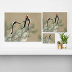 Japanese Tapestries, Japan Prints: Cranes from Momoyogusa by Kamisaka Sekka Canvas Print Gallery Image 3