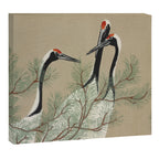 Japanese Tapestries, Japan Prints: Cranes from Momoyogusa by Kamisaka Sekka Canvas Print Gallery Image 3