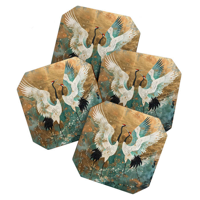 Japara Cranes in Twilight Coaster Gallery Image 1