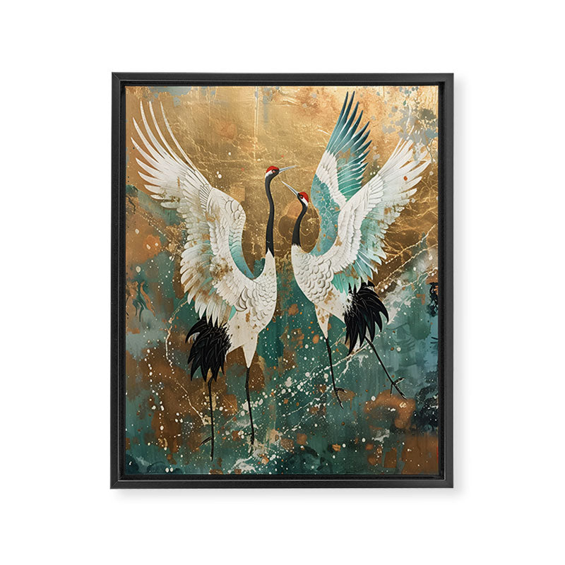 Japara Cranes in Twilight Framed Canvas Print Gallery Image 8