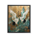 Japara Cranes in Twilight Framed Canvas Print Gallery Image 8