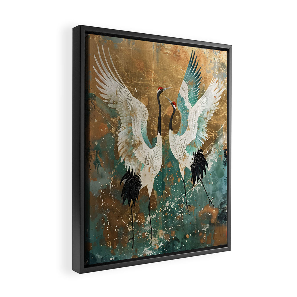 Japara Cranes in Twilight Framed Canvas Print Gallery Image 2