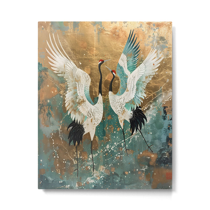 Japara Cranes in Twilight Metal Print Gallery Image 1