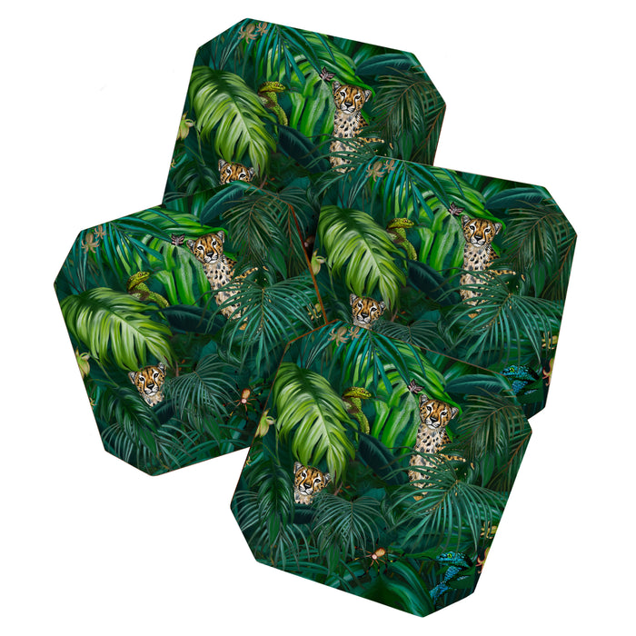 Jungle Cheetah Prints Coaster Gallery Image 1