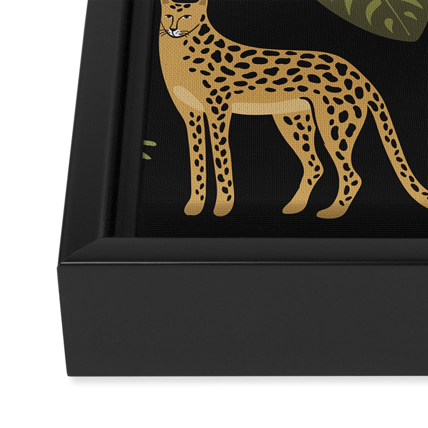 Jungle Night Cheetah Prints Framed Canvas Print Gallery Image 3
