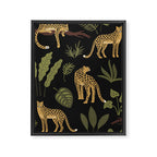 Jungle Night Cheetah Prints Framed Canvas Print Gallery Image 8