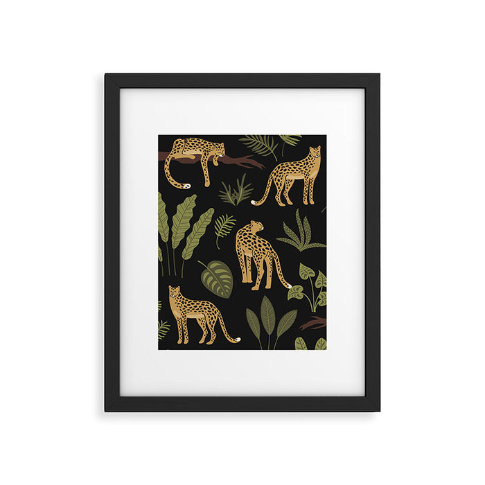 Jungle Night Cheetah Prints Framed Art Print Gallery Image 1