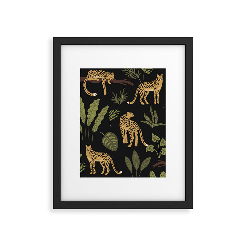 Jungle Night Cheetah Prints Framed Art Print Gallery Image 6