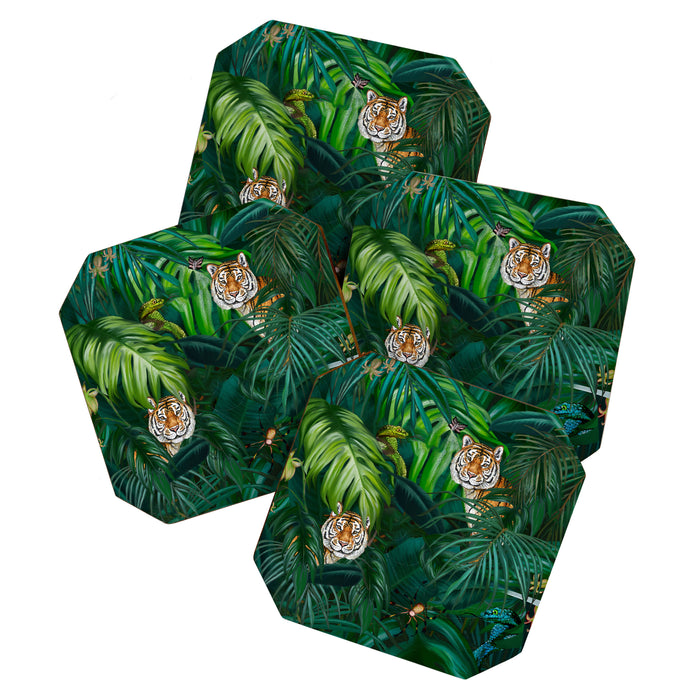 Jungle Tiger Prints Coaster Gallery Image 1