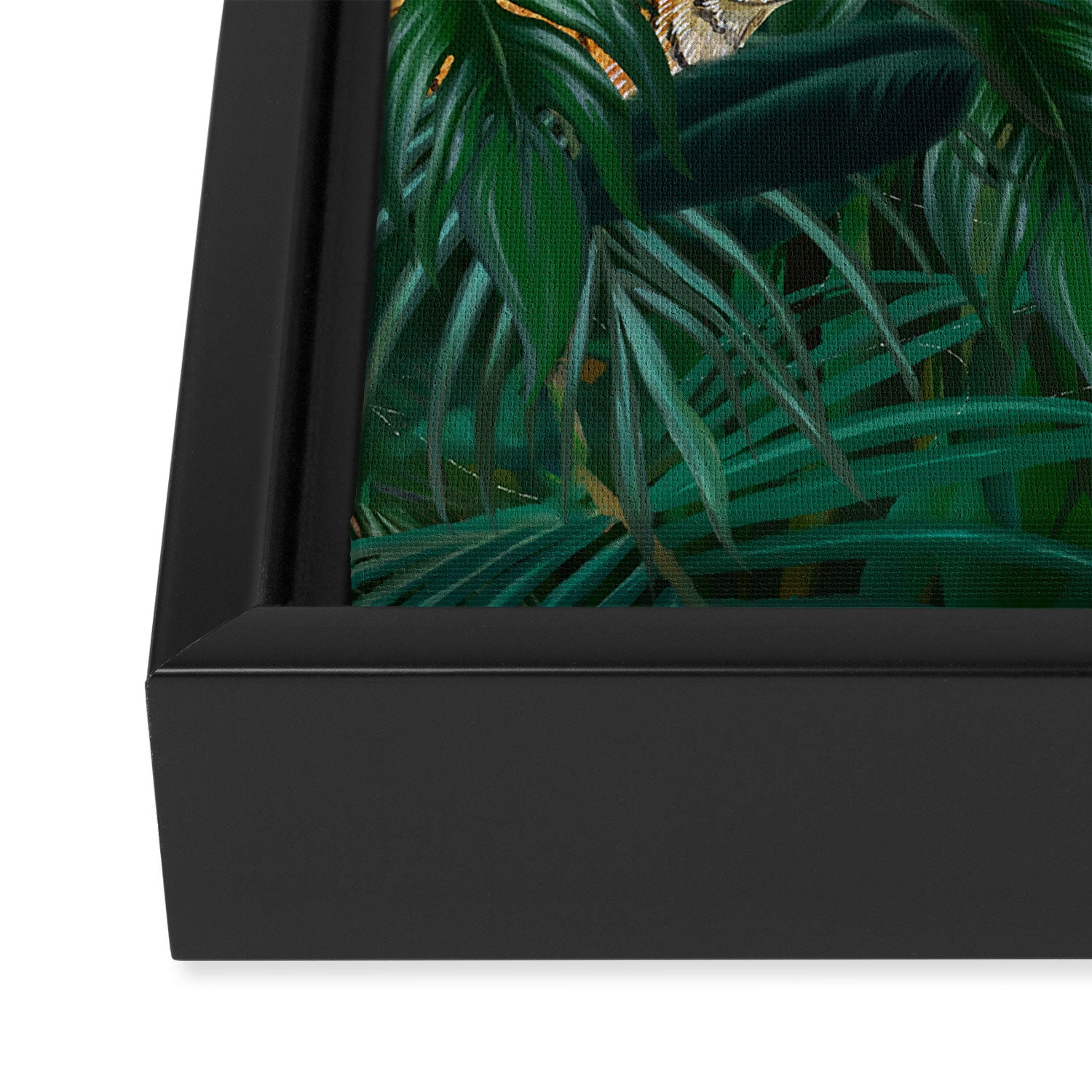 Jungle Tiger Prints Framed Canvas Print Gallery Image 3
