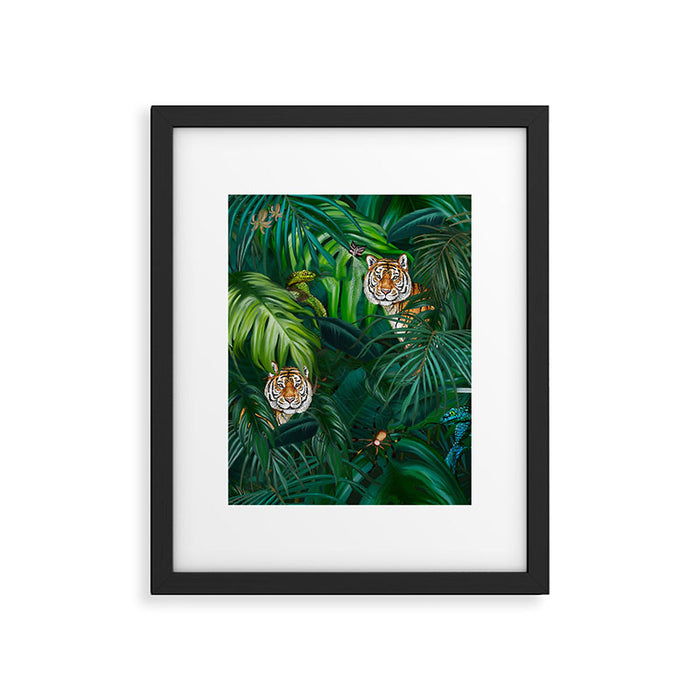 Jungle Tiger Prints Framed Art Print Gallery Image 1