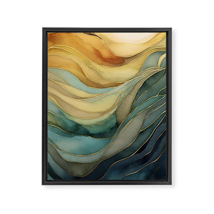 Landscape of Oceanic Rhythm Framed Canvas Print Gallery Image 1