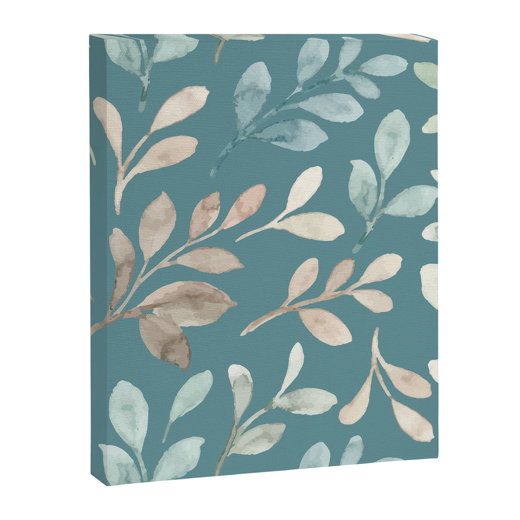Leafy Teal Floral Canvas Print Gallery Image 8
