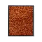 Leopard Print Pattern in Terracotta Framed Canvas Print Gallery Image 8