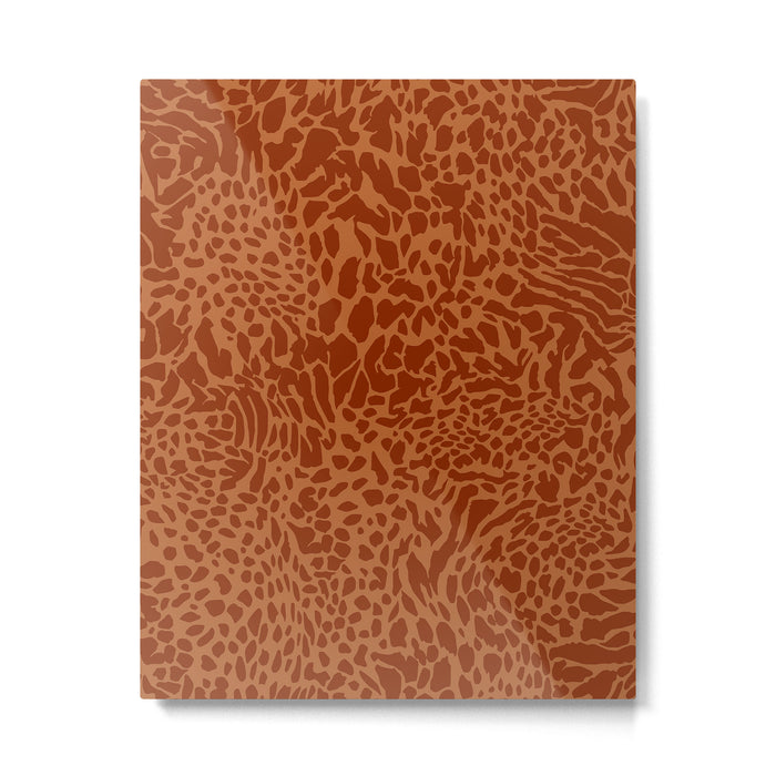 Leopard Print Pattern in Terracotta Metal Print Gallery Image 1