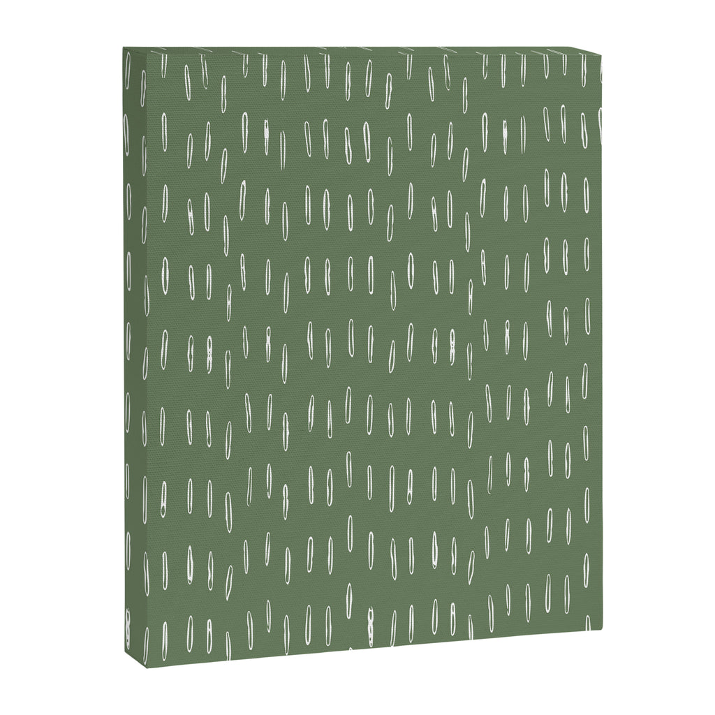 Let It Snow, Green and White, Boho Art Canvas Print Gallery Image 8
