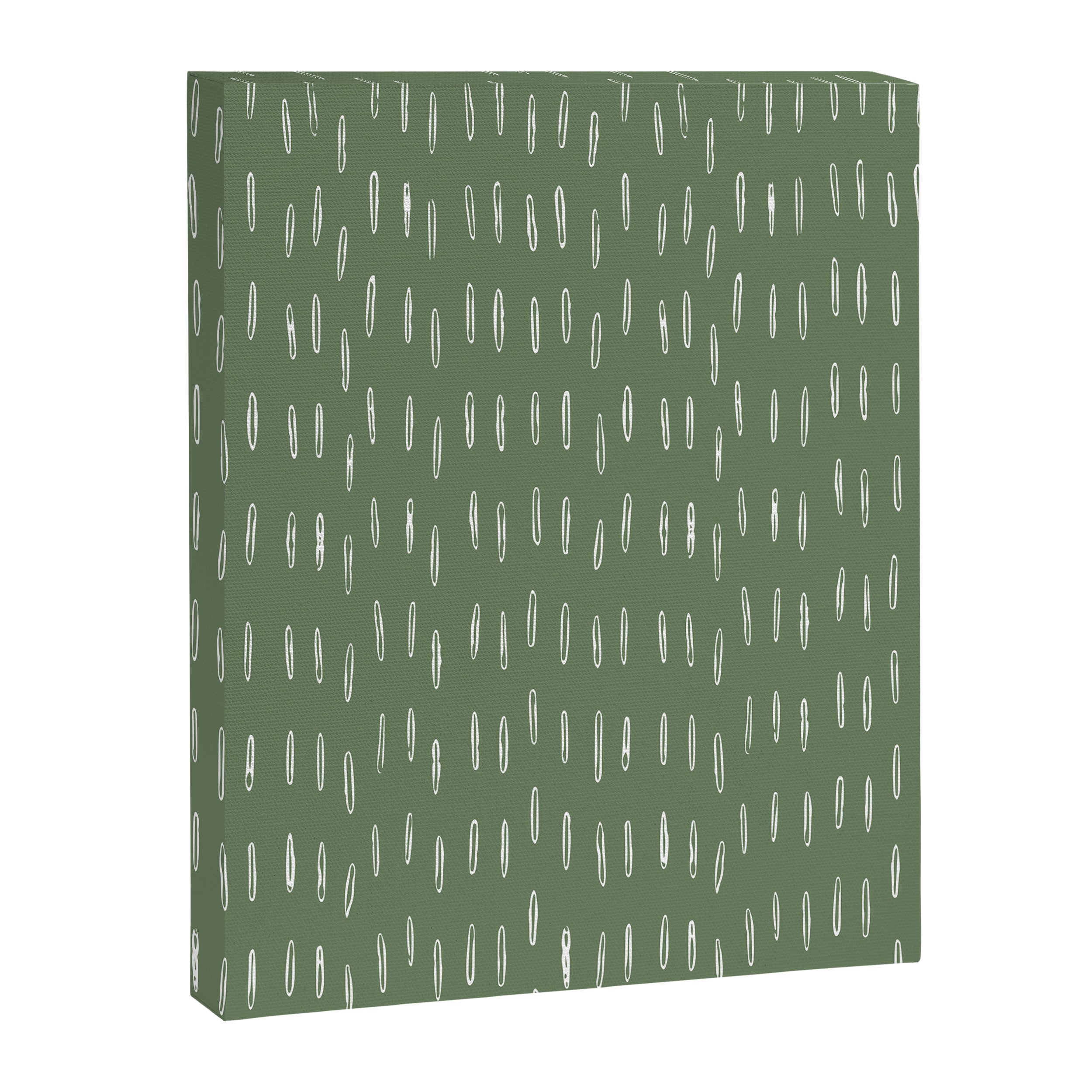 Let It Snow, Green and White, Boho Art Canvas Print Gallery Image 8
