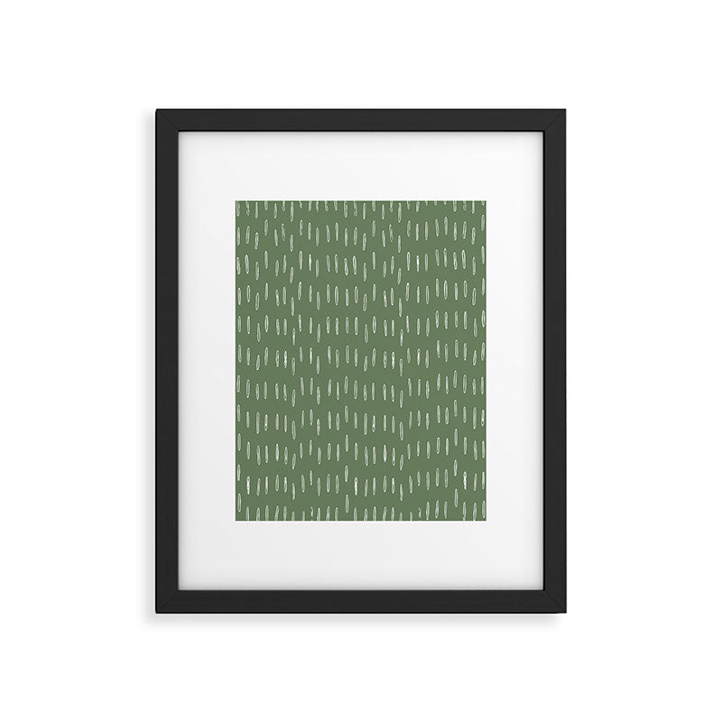 Let It Snow, Green and White, Boho Art Framed Art Print Gallery Image 6