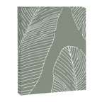 Line Drawing, Green, Palms Print, Boho Wall Art Canvas Print Gallery Image 8